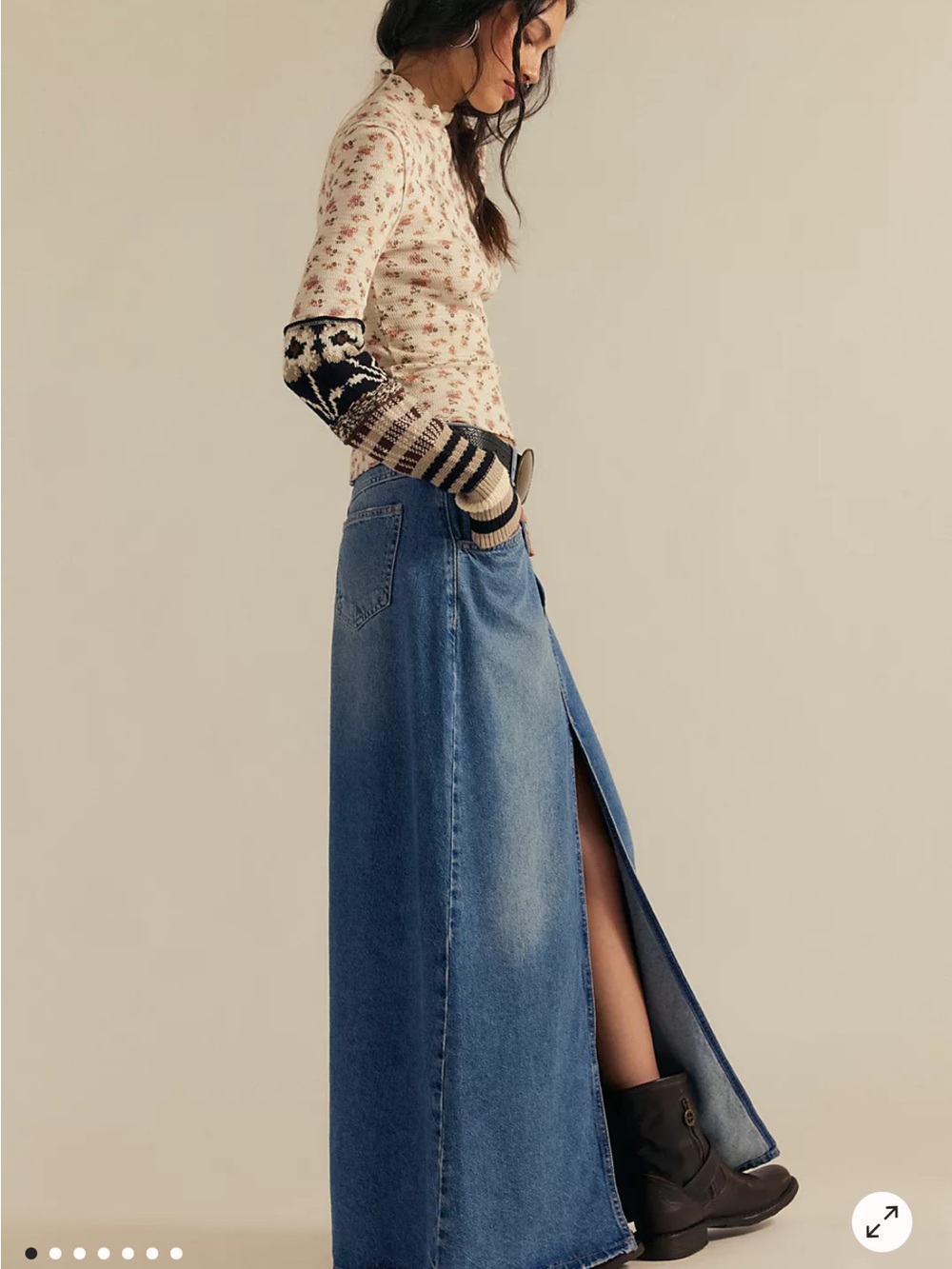 We The Free Come As You Are Denim Maxi Skirt -still on website msrp118 - Picture 3 of 8